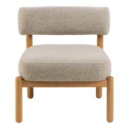 Rackhams Burley Lounge Chair in Beige Fabric and Oak - 1 - thumbnail 2