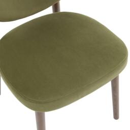 Rackhams Luxecraft Fabric Chair - Olive Green (Set of 2) - thumbnail 3
