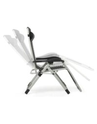 Rackhams Luxury Gravity Garden Sun Lounger / Relaxer Chair with Cushion - Black - thumbnail 3