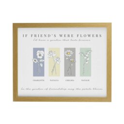 Rackhams Personalised Birth Flower Family of 4 Oak Framed Print - thumbnail 4