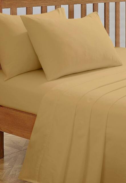 Rackhams Polycotton Deluxe Pillowcase Non Iron - Ochre - Pillowcase (48cm x 74cm) - image 1