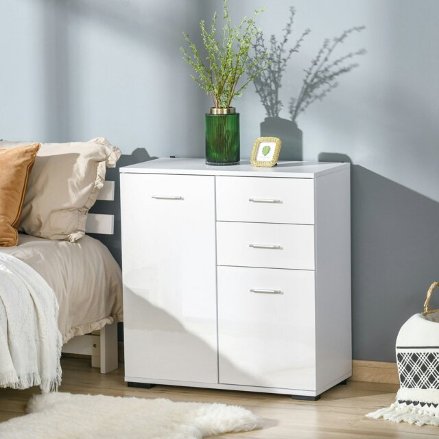 Rackhams Cabinet Sideboard Cupboard Buffet Solo High Gloss Front Face Door Drawer - image 1