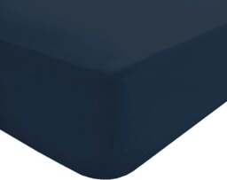 Rackhams 32cm Deep Deluxe Fitted Sheet - Navy - Single (90 x 190cm) + 32cm Deep - thumbnail 2