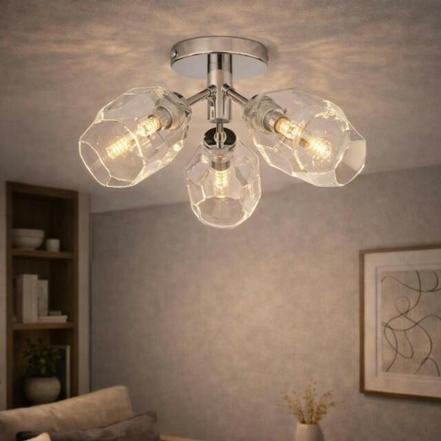 Rackhams Leonie 5-Light Polished Chrome Semi-Flush Ceiling Light - image 1