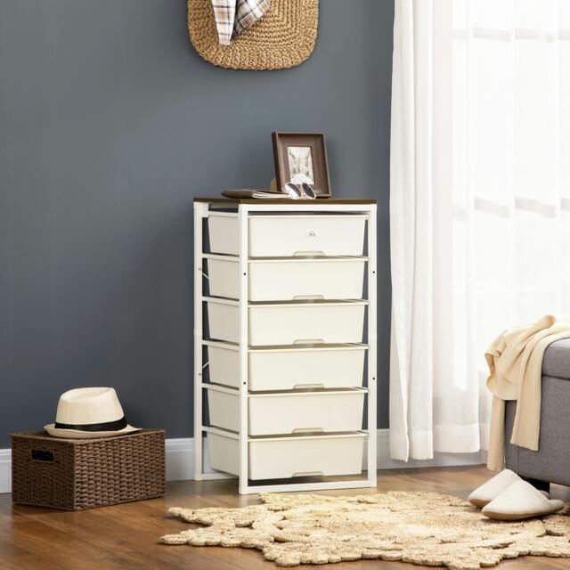 Rackhams Chest of Drawers, 6 Drawer Unit Storage Chest Bedroom Living Room White - image 1