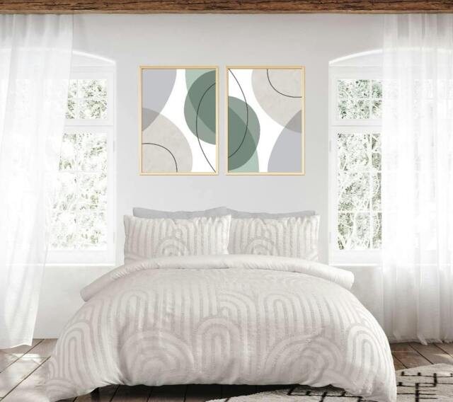 Rackhams Luxury Hotel Quality Reversible Tufted Arch Duvet Cover with Pillowcases - Champagne - Champagne - Single (135cm x 200cm) - image 1