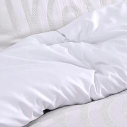 Rackhams Luxury Hotel Quality Reversible Tufted Arch Duvet Cover with Pillowcases - Champagne - Champagne - Single (135cm x 200cm) - thumbnail 5