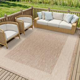 Rackhams Tuareg-Cottage Beige Ivory In- & Outdoor Jute-Look Rug - 200 x 275 cm - thumbnail 1