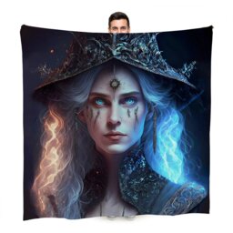Rackhams Mystical Witch Luxury Fleece Throw - Large Size 150cm x 150cm - thumbnail 2