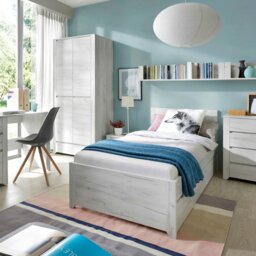 Rackhams Angel 2+3 Chest of Drawers in White Craft Oak - White Oak - Matt - Melamine - thumbnail 4