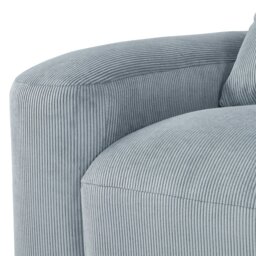 Rackhams Comfy Corduroy Couch with Spring Cushion, Solid Wood Legs, Pillows for Living Room Bedroom - 187CM - Loveseat Sofa - thumbnail 5