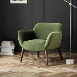 Rackhams INS92 Armchair, Velvet - Yellow - thumbnail 1