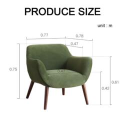 Rackhams INS92 Armchair, Velvet - Yellow - thumbnail 5