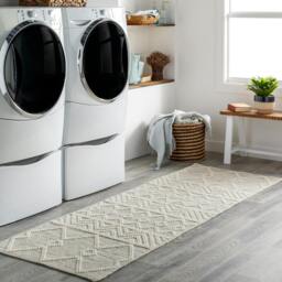 Rackhams Hygge-Hand Woven Charcoal White Wool Global Rug - 91 x 152 cm - thumbnail 5