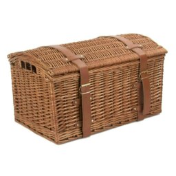 Rackhams Light Steamed Domed Wicker Storage Basket - Small