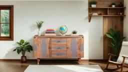 Rackhams Alaina Acacia Wood 2 Doors 3 Drawers Sideboard - Lacquered - Wood - 1 - thumbnail 2