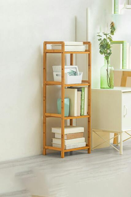 Rackhams 4 Tier Wood Audriel Bookcase - Brown - image 1