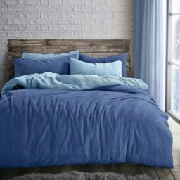 Rackhams Teddy Two Tone Fluffy and Warm Fleece Duvet Cover Set - Silver - Double - thumbnail 5