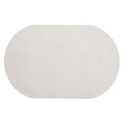 Rackhams My Soft Bathroom Mat – White Washable - Oval - thumbnail 1
