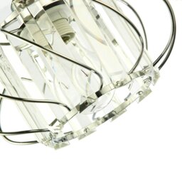 Rackhams Modern Polished Chrome Ceiling Light Fitting with Clear Crystal Glass - thumbnail 3