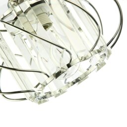 Rackhams Modern Polished Chrome Ceiling Light Fitting with Clear Crystal Glass - thumbnail 4