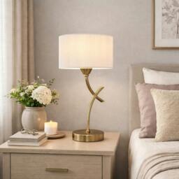 Rackhams Justina Antique Brass Table Lamp - thumbnail 1