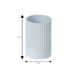 Rackhams Tranquil Pale Blue Resin Freestanding Tumbler - thumbnail 2