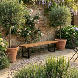 Rackhams Classic Outdoor Bench - 240cm - Tulipwood - Narrow - 80cm