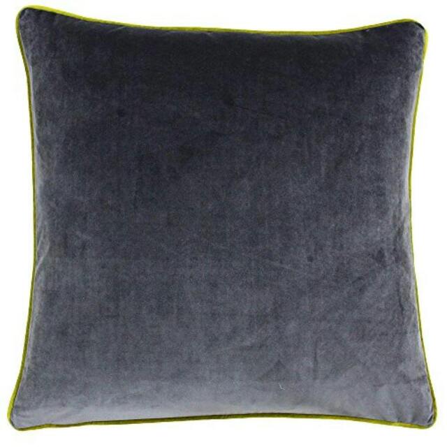 Rackhams Meridian Cushion Cover - Charcoal/Moss - 55 x 55cm - Charcoal/Moss - 100% Polyester - image 1