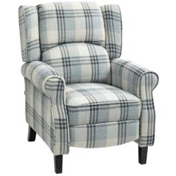 Rackhams 160° Reclining Armchair, with Footrest - Grey - Grey