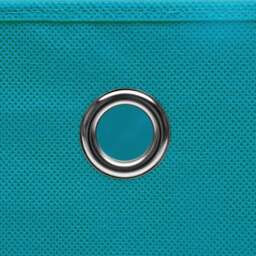Rackhams Storage Boxes with Lids 4 pcs Baby Blue 32x32x32 cm Fabric - thumbnail 5