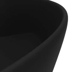 Rackhams Luxury Wash Basin with Overflow Matt Black 36x13 cm Ceramic - thumbnail 6