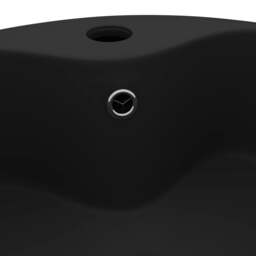 Rackhams Luxury Wash Basin with Overflow Matt Black 36x13 cm Ceramic - thumbnail 5