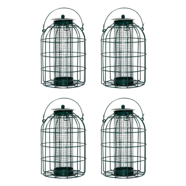 Rackhams Pack of 4 Wild Bird Hanging Nut Feeder with Squirrel Guard - image 1