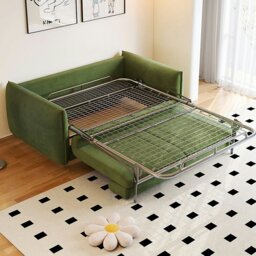 Rackhams Kaur Two Seater Sofa Bed, Pull Out Sleeper Sofa Bed, More Colours - Green - 148cm - thumbnail 4