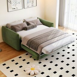 Rackhams Kaur Two Seater Sofa Bed, Pull Out Sleeper Sofa Bed, More Colours - Green - 148cm - thumbnail 3