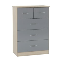 Rackhams Nevada 4 Door Wardrobe 4 Piece Bedroom Set - Sonoma Oak - thumbnail 6