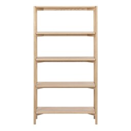 Rackhams Braidwood Bookcase with 4 Shelves in White - 1 - White - Wood - thumbnail 2