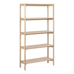 Rackhams Braidwood Bookcase with 4 Shelves in White - 1 - White - Wood