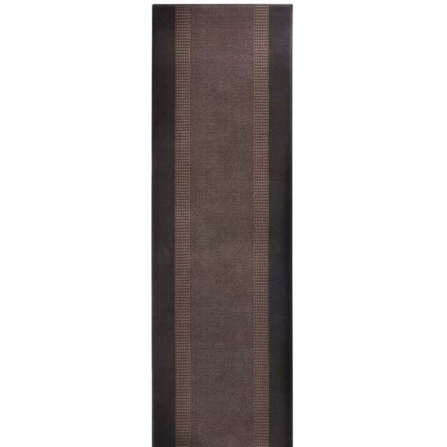 Rackhams Designer Velours Brown Runner “Band” – Classic Elegance - 80X300 cm - image 1