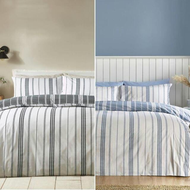 Rackhams Harbour Stripe Black Duvet Cover Set - Single