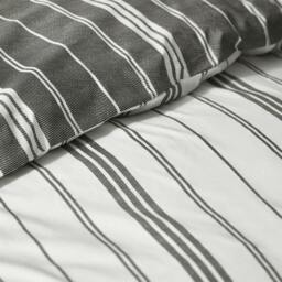 Rackhams Harbour Stripe Black Duvet Cover Set - Single - thumbnail 6