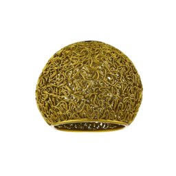 Rackhams Retro Industrial Style Round Twisted Wire Mesh Metal Lamp Shade in Shiny Gold