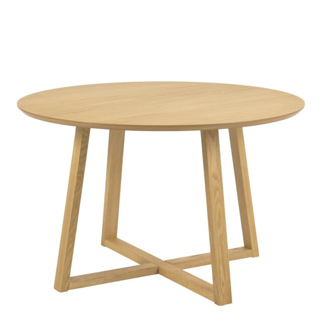 Rackhams Malika Round Dining Table in Oak - Brown - No - Brown - image 1