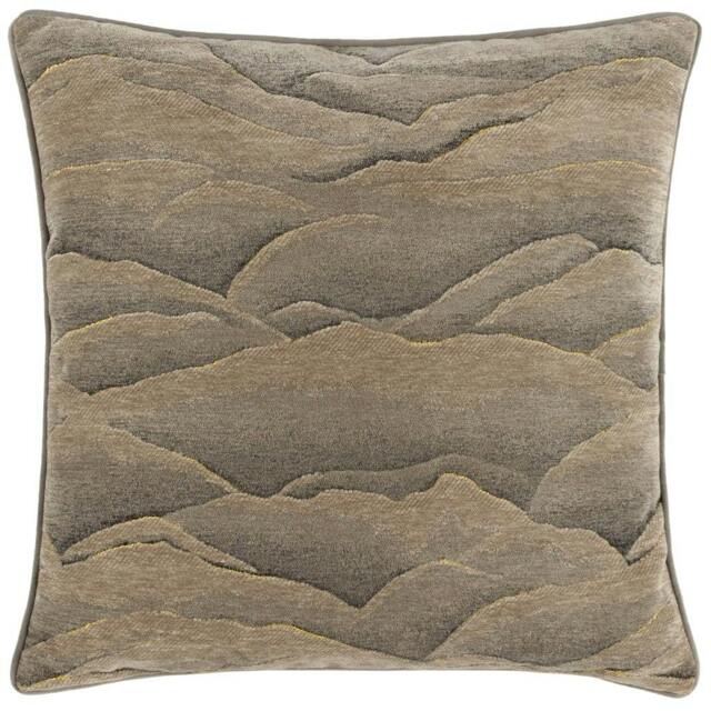 Rackhams Stratus Piping Detail Jacquard Cushion Cover - Taupe - 45cm x 45cm - Taupe - 60% Polyester/40% Acrylic - image 1