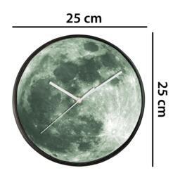 Rackhams WC2091 - Glow in Dark Moon Wall Clock - 25 cm / 9.8 in - thumbnail 4