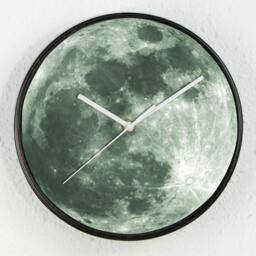Rackhams WC2091 - Glow in Dark Moon Wall Clock - 25 cm / 9.8 in - thumbnail 2