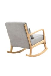 Rackhams Modern Buttoned Rocking Chair - Grey - thumbnail 5