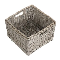 Rackhams Square Antique Wash Unlined Storage Basket - Small - thumbnail 3