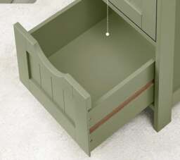 Rackhams Green Bathroom Floor Storage Cabinet – Freestanding Unit with 4 Drawers - thumbnail 4